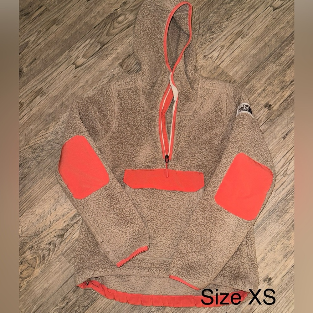 The North Face Brown and Orange Fleece Jacket